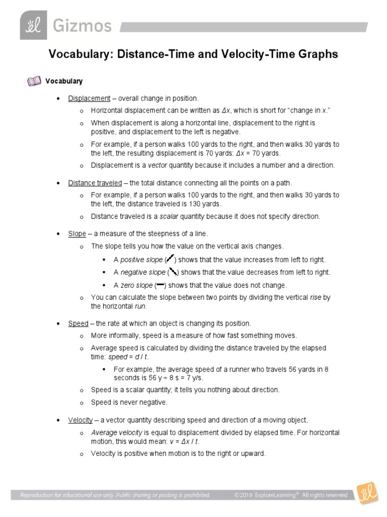 Understanding Distance and Velocity Graphs | PDF | Teaching Methods ...