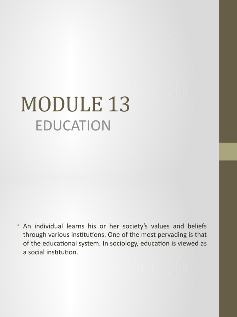 Module 13 | PDF | Curriculum | Schools
