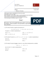 Matemática 2018UMinho