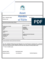 Asset Handover Blank Form2