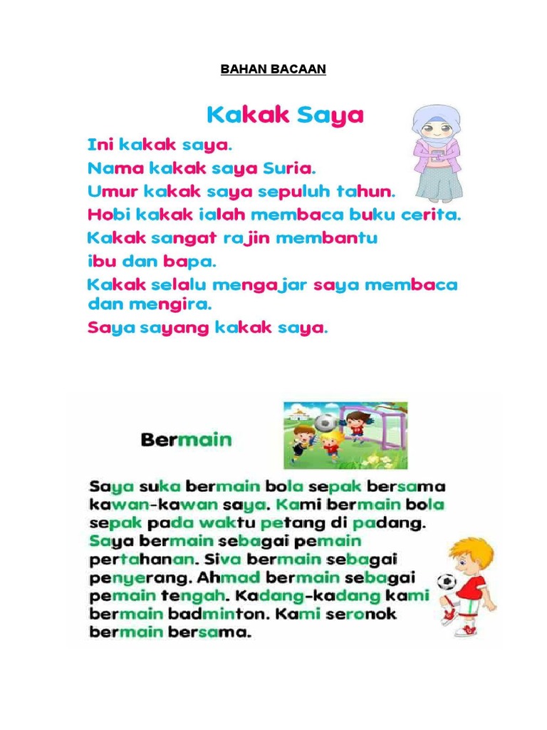 Bahan Bacaan Bahasa Melayu Tahun 1 Pdf