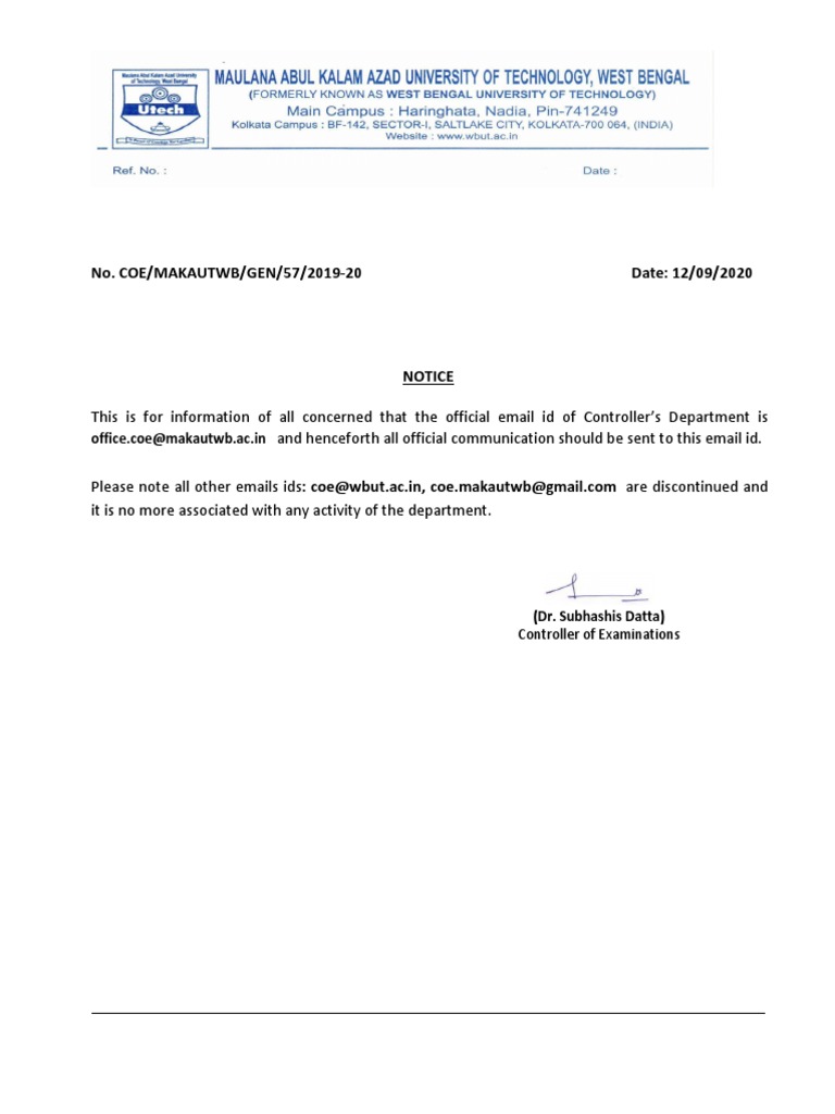 Updated Email for Controller's Office | PDF