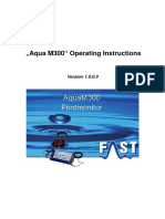 Aqua M300" Operating Instructions