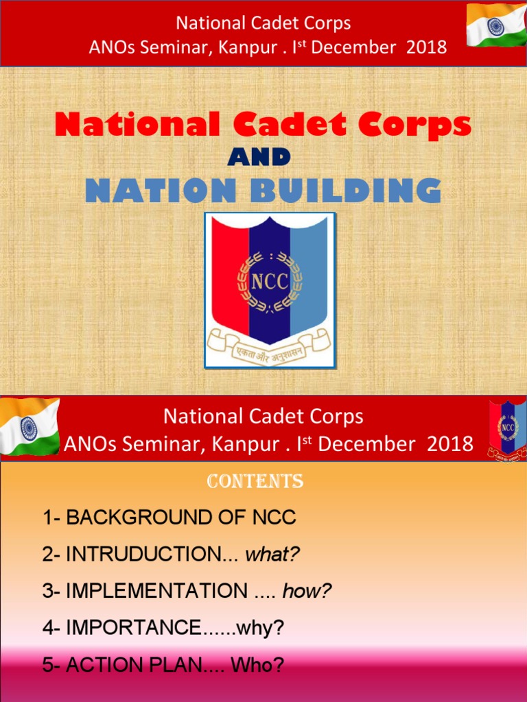 NCC's Role in Nation Building | PDF | Cadet | Military Education And ...