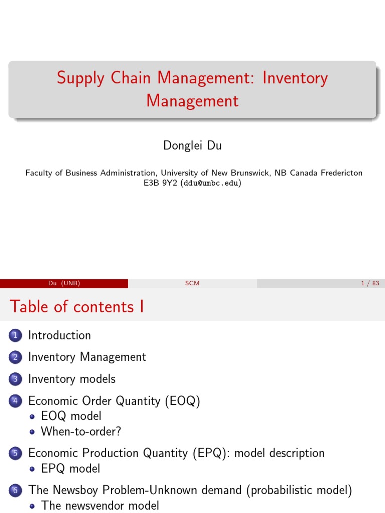 Lec2 PDF | PDF | Inventory | Probability Distribution
