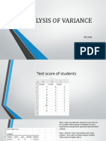 R Analysis of Variance