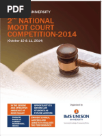 2 National Moot Court Competition-2014: Ims Unison University