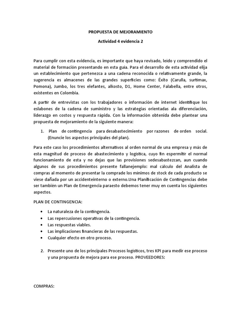 Propuesta de Mejora Logística en Retail | PDF | Logística | Almacén