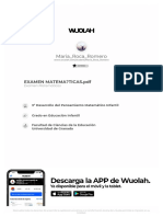 Maria - Roca - Romero: Examen Matema?Ticas PDF