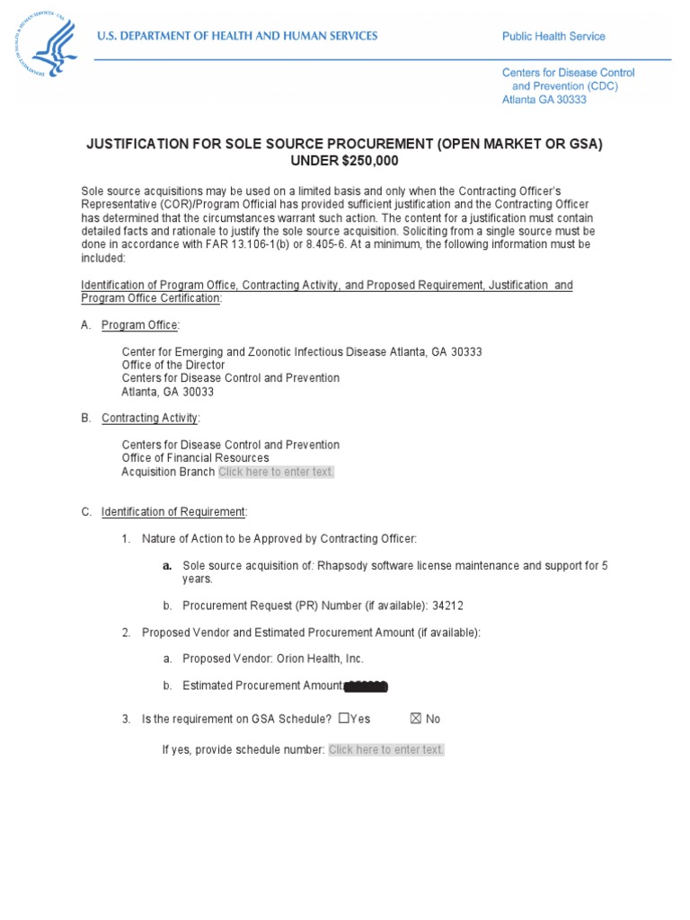 Sole Source Procurement Justification Guide | PDF | Software ...