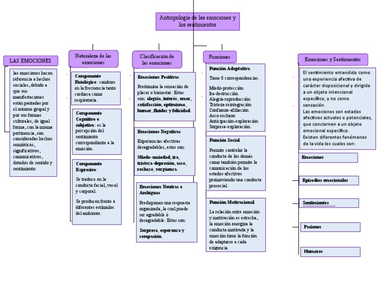 Mapa Conceptual Emociones y Sentimientos | PDF | Las emociones ...