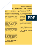 Noticia de Las Reformas Borbónicas y El Monopolio Comercial