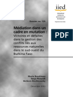 Victoires Et Défaites Dans La Gestion Des Conflits Liés Aux Ressources Naturelles Dans Le SO Du BF PDF