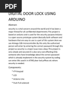 Digital Door Lock Using Arduino