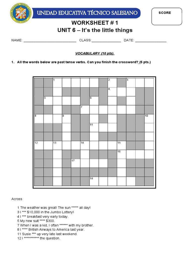 3ero BACH WORKSHEET UNIT 6 REVIEW | PDF | Semiotics | Linguistic Morphology