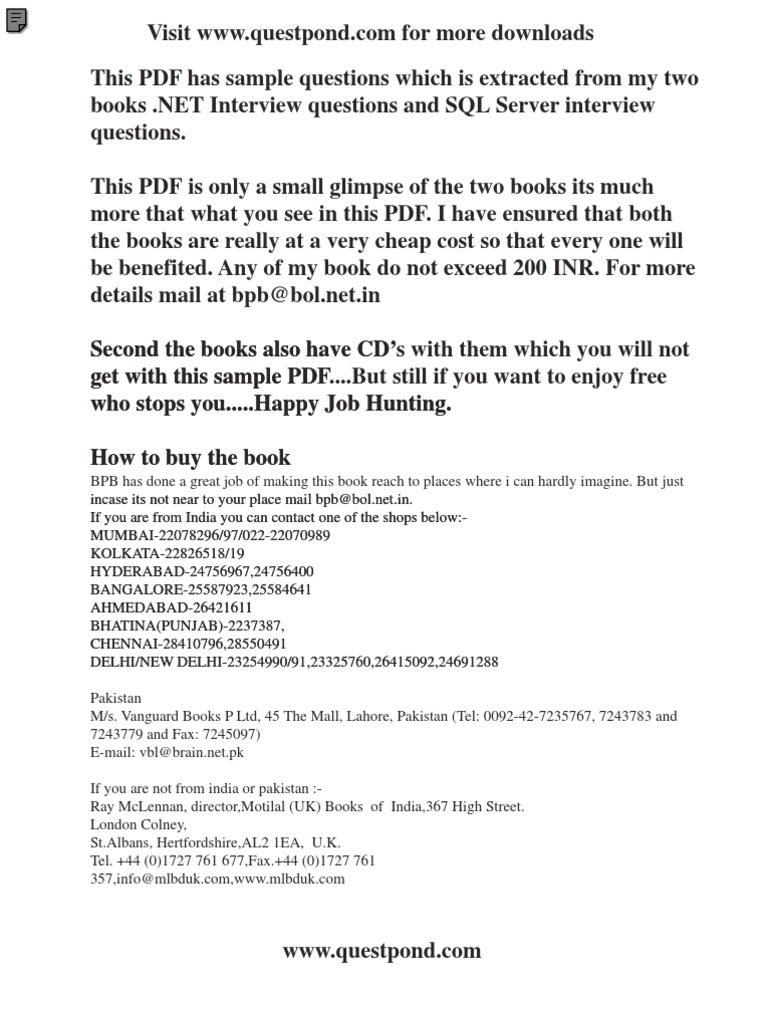 QuestPond FullBook | PDF | Inheritance (Object Oriented Programming ...