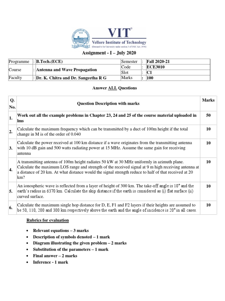 B.Tech ECE Assignment Guide | PDF