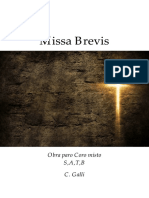Missa brevis C. Galli (Partitura e partes coro e cordas.)