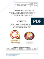 Modelo de Plan para La Vigilancia, Prevención y Control de COVID 19 Cliente Pollería - POLLOS Y PARILLAS CHICKEN HOUSE PDF