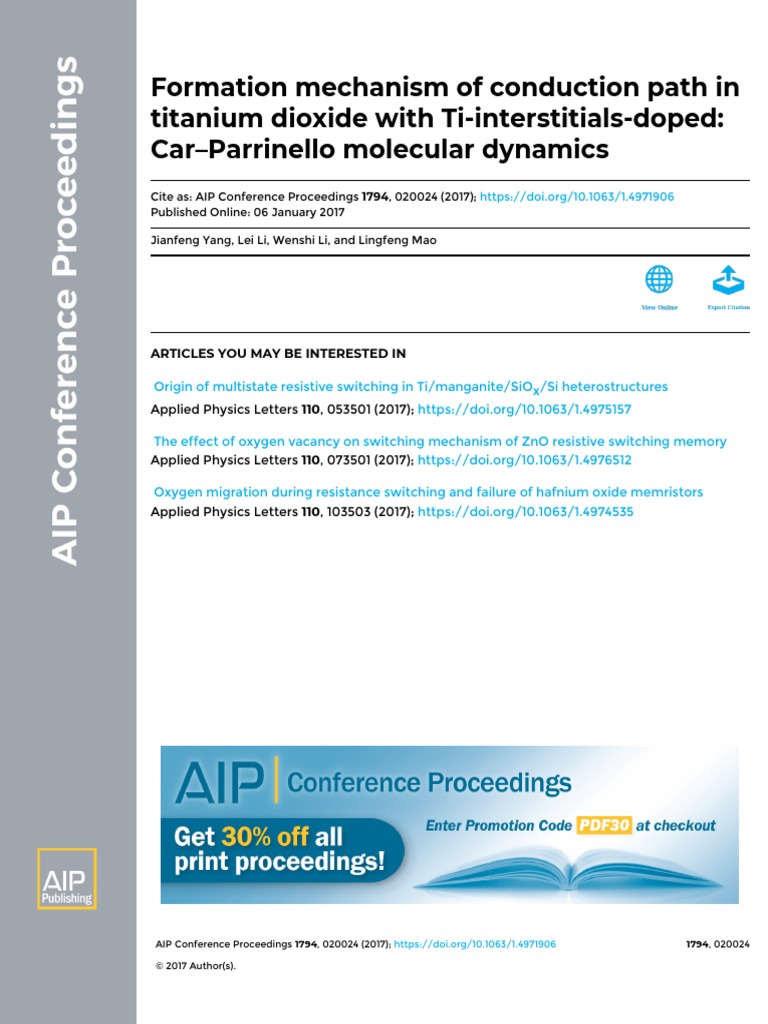 Formation Mechanism of Conduction Path in Titanium Dioxide With Ti