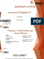 Tips For Upgrading To Another Version of Prophet 21: Presented by
