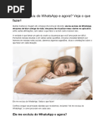 Ele Me Excluiu Do WhatsApp e Agora