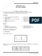 Rectificadores: Análisis de media onda, onda completa y puente