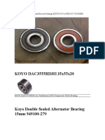 KOYO DAC3555RD3H 35x55x20: Comparison With The Old and The New Bearing (KOYO 437 Vs NSK 817-101DG8B)