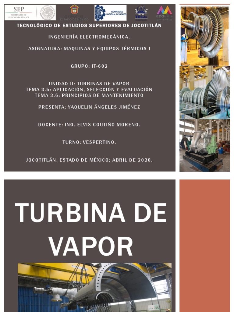 Turbina de Vapor - Exposicion | PDF | Lubricante | Agua
