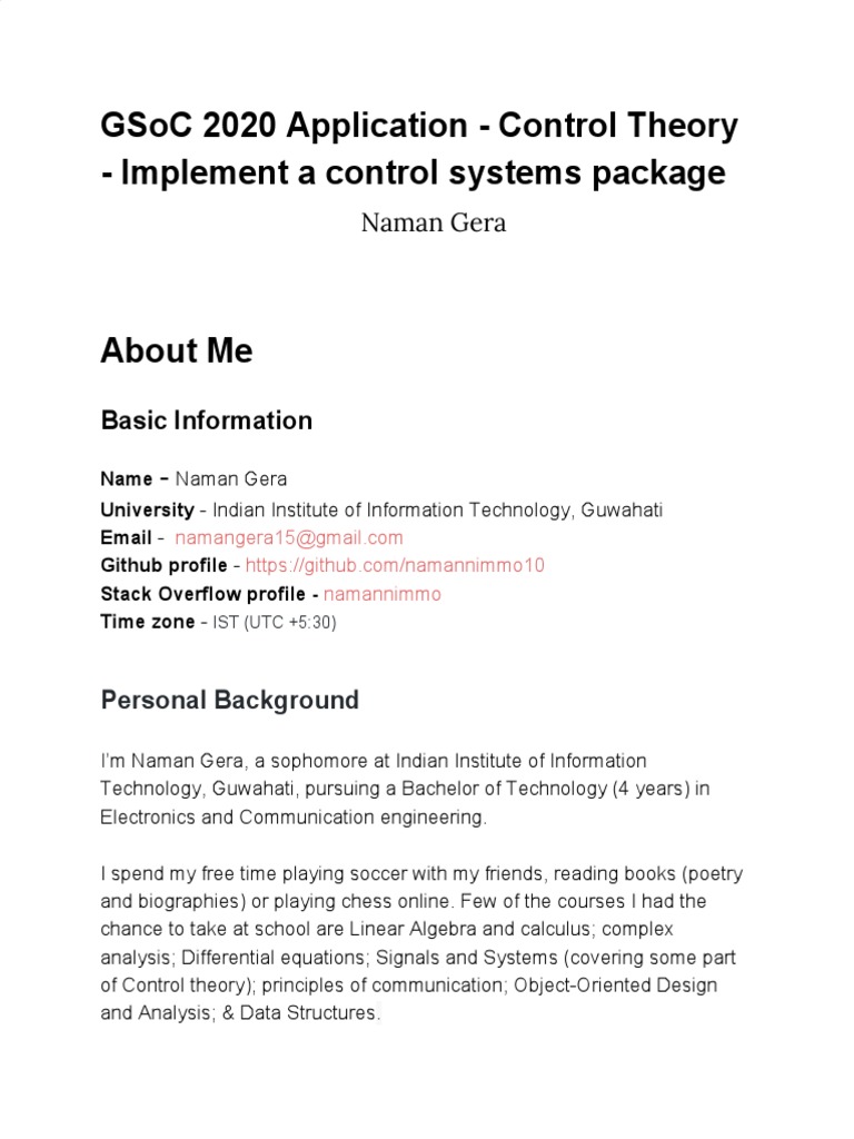 Gsoc 2020 Application Control Theory Implement A Control Systems