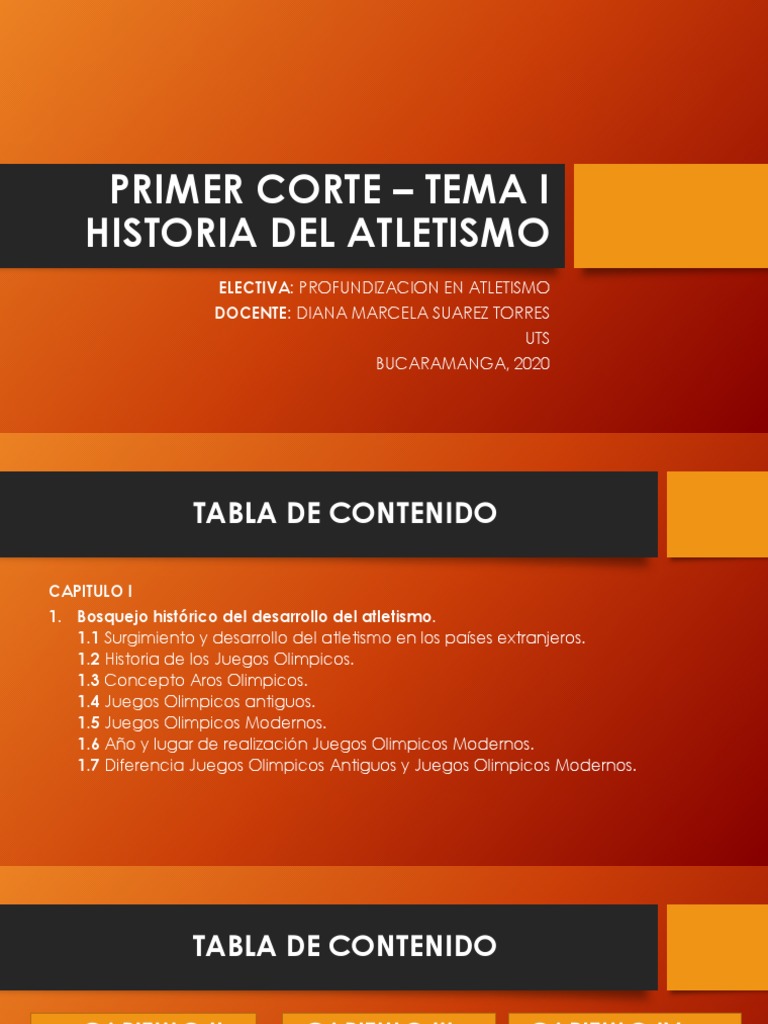 Historia del Atletismo y Juegos Olímpicos | PDF | Deporte del atletismo ...