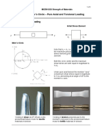 Mohrs Circle - Pure Axial and Torsional Loading