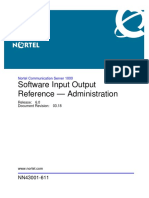 NN43001-611 03.18 Administration Software Input Output Ref