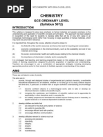 Cambridge O Level Chemistry Syllabus 2010