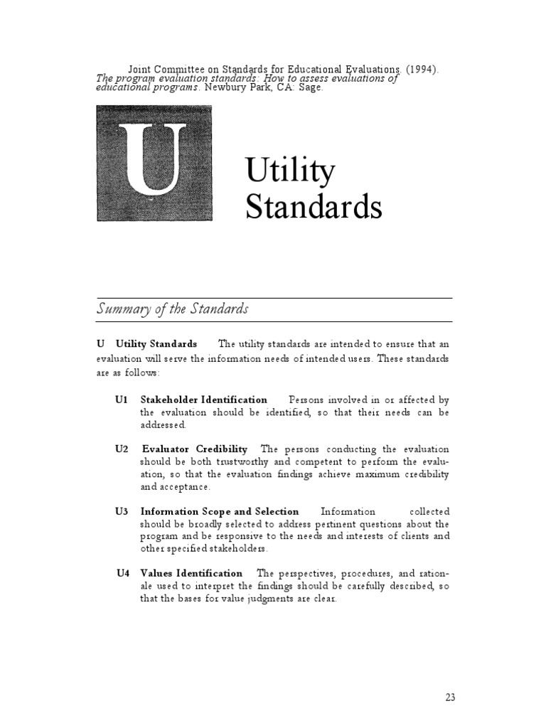 Educational Program Evaluation Standards | PDF | Program Evaluation ...