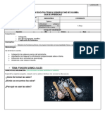 Guía de aprendizaje de Química sobre funciones químicas y sales