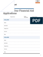 Tracking Your Financial Aid Applications