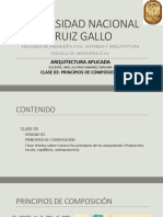 Universidad Nacional Pedro Ruiz Gallo principios composición arquitectura