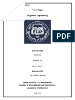 Irrigation Engineering Fall Design