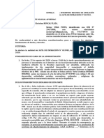 Recurso apelación acta infracción restaurante