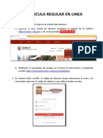 MATRICULA REGULAR EN LINEA - Instrucciones PDF