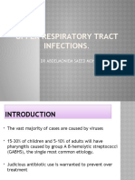 Upper Respiratory Tract Infections.: DR Abdelmoniem Saeed Mohammed