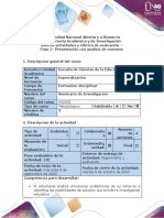 Guía de Actividades y Rúbrica de Evaluación - Paso 2 - Presentación Con Analisis de Contexto