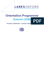 Orientation Programme IB 2020