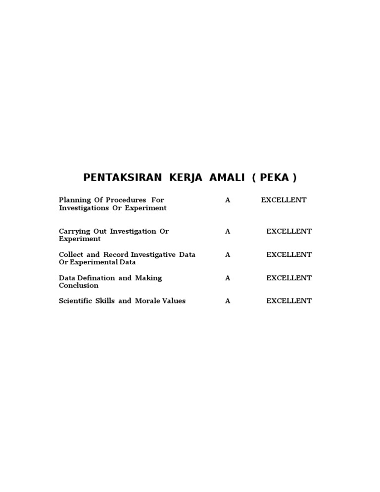 PEKA: Planning and Conducting Experiments | PDF