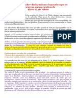 Comentarios Sobre Declaraciones Inusuales Que Se Encuentran en Los Escritos de