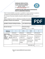 Rúbrica de Evaluaciòn Del Portafolio PPFF Uelg Segundo Parcial