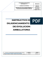 Instructivo Diligenciamiento Hoja de Evolucion