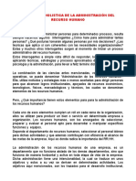 Una Mirada Holistica de La Administracion