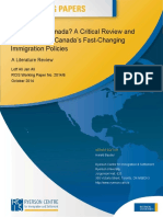 Welcome To Canada? A Critical Review and Assessment of Canada's Fast-Changing Immigration Policies